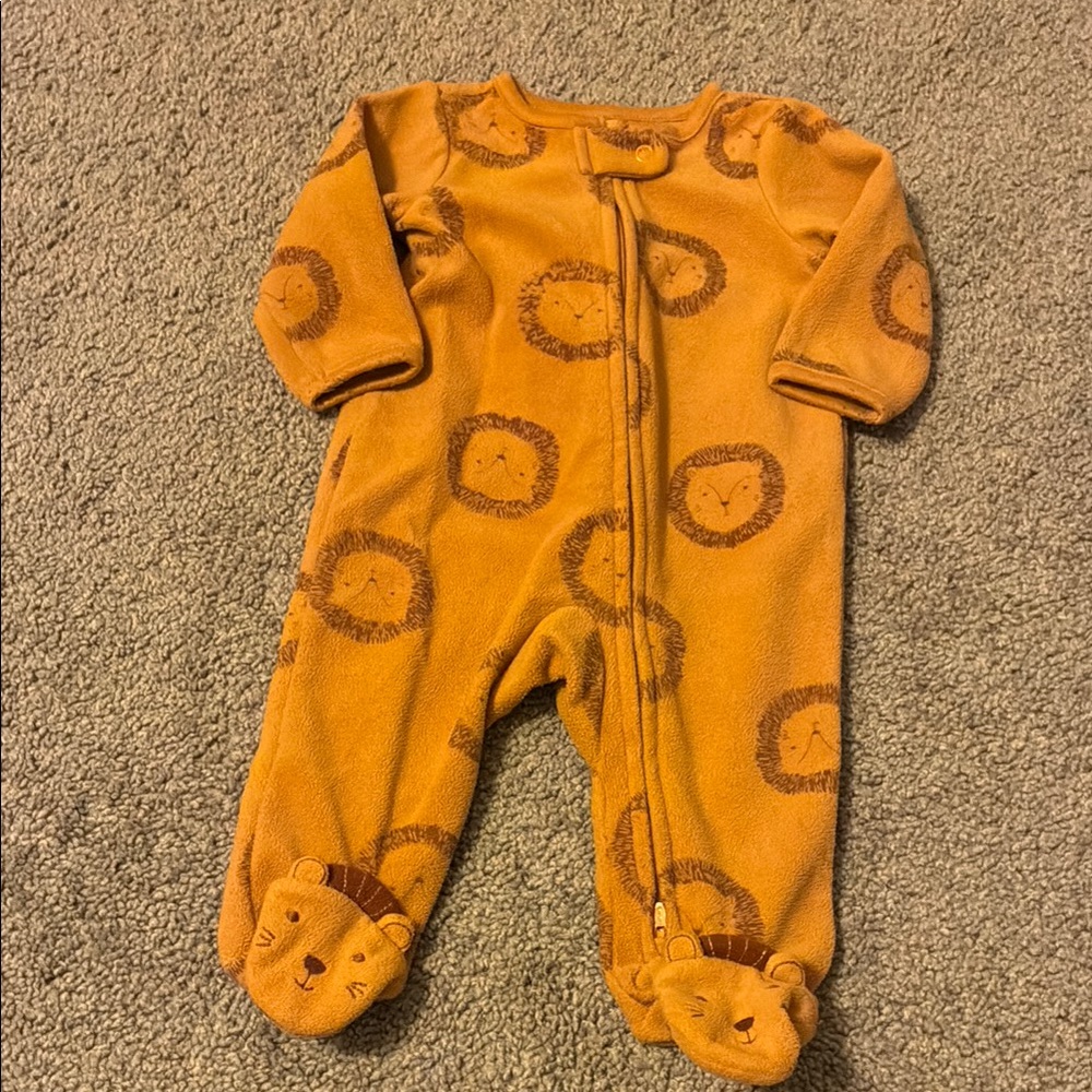 Carter's Orange Lion Footie One Piece